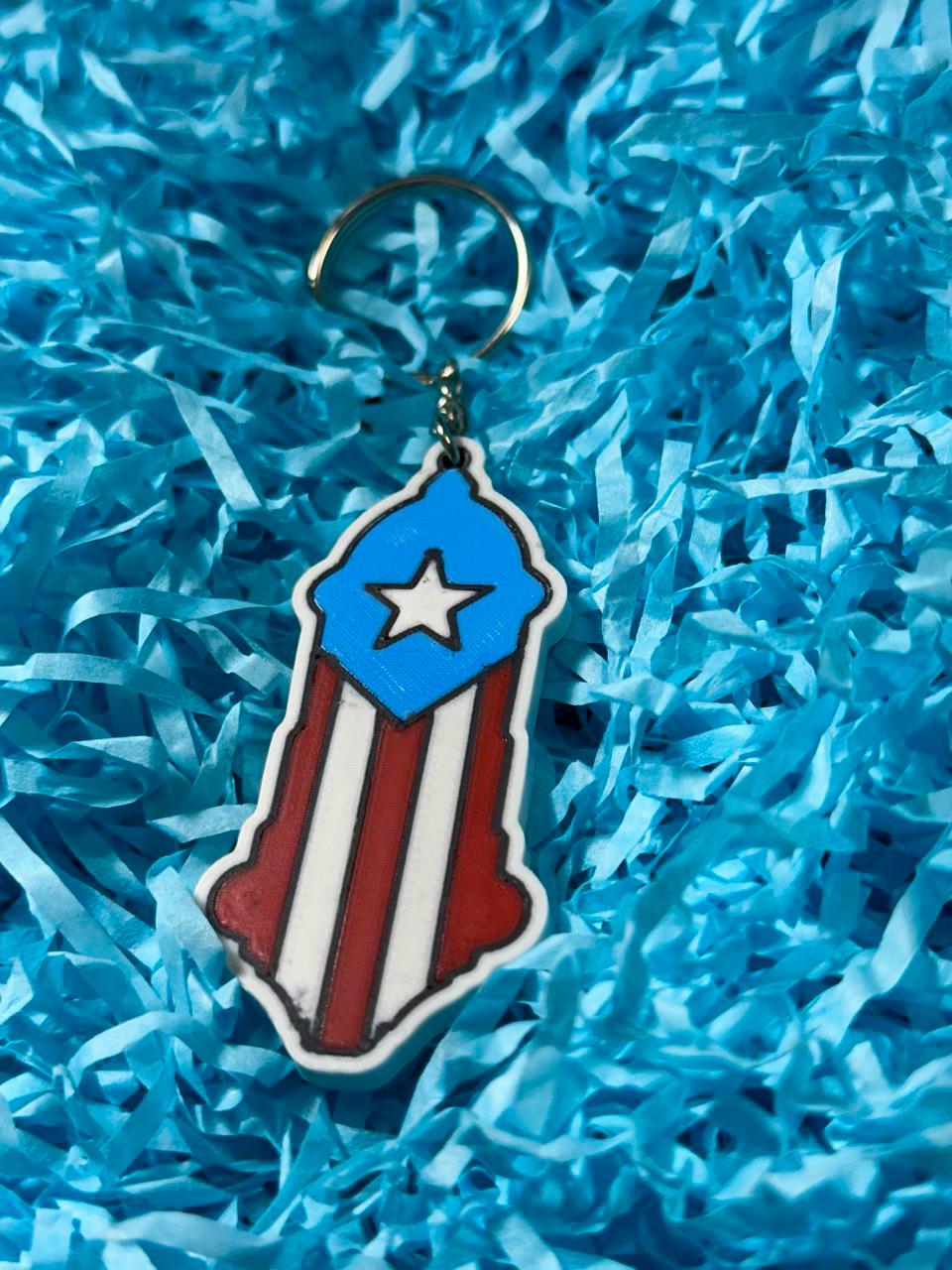 Llavero Bandera de Puerto Rico