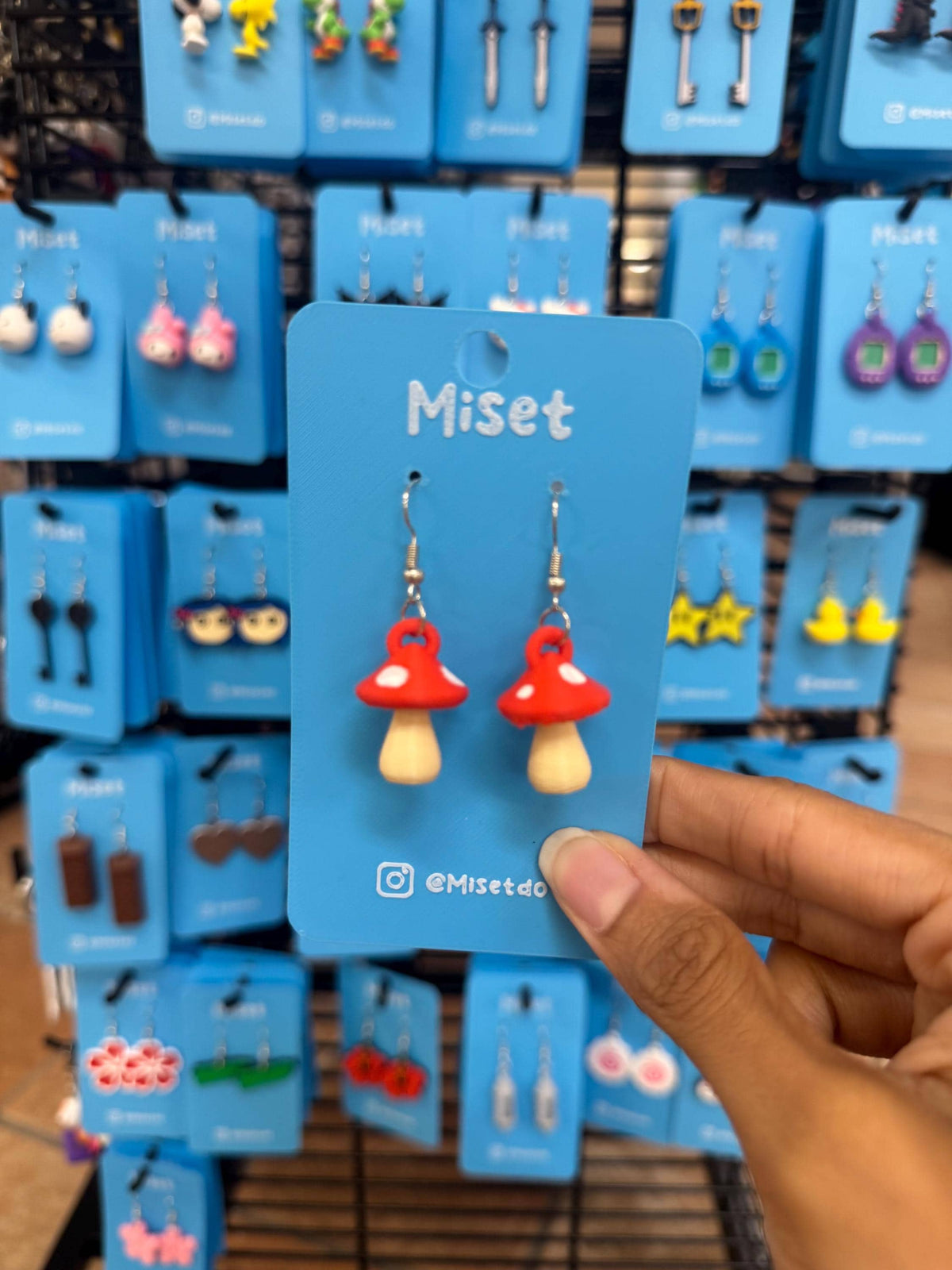 Aretes Hongo Rojo